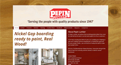 Desktop Screenshot of pepinlumber.com